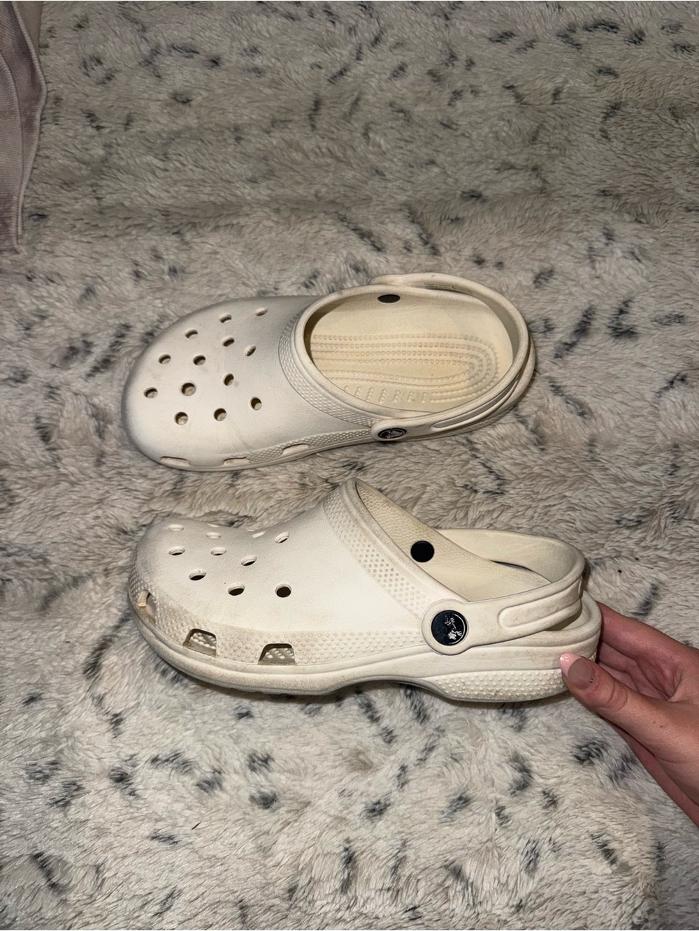Kids/juniors Crocs Classic Clogs White Slip-On Shoes size 3